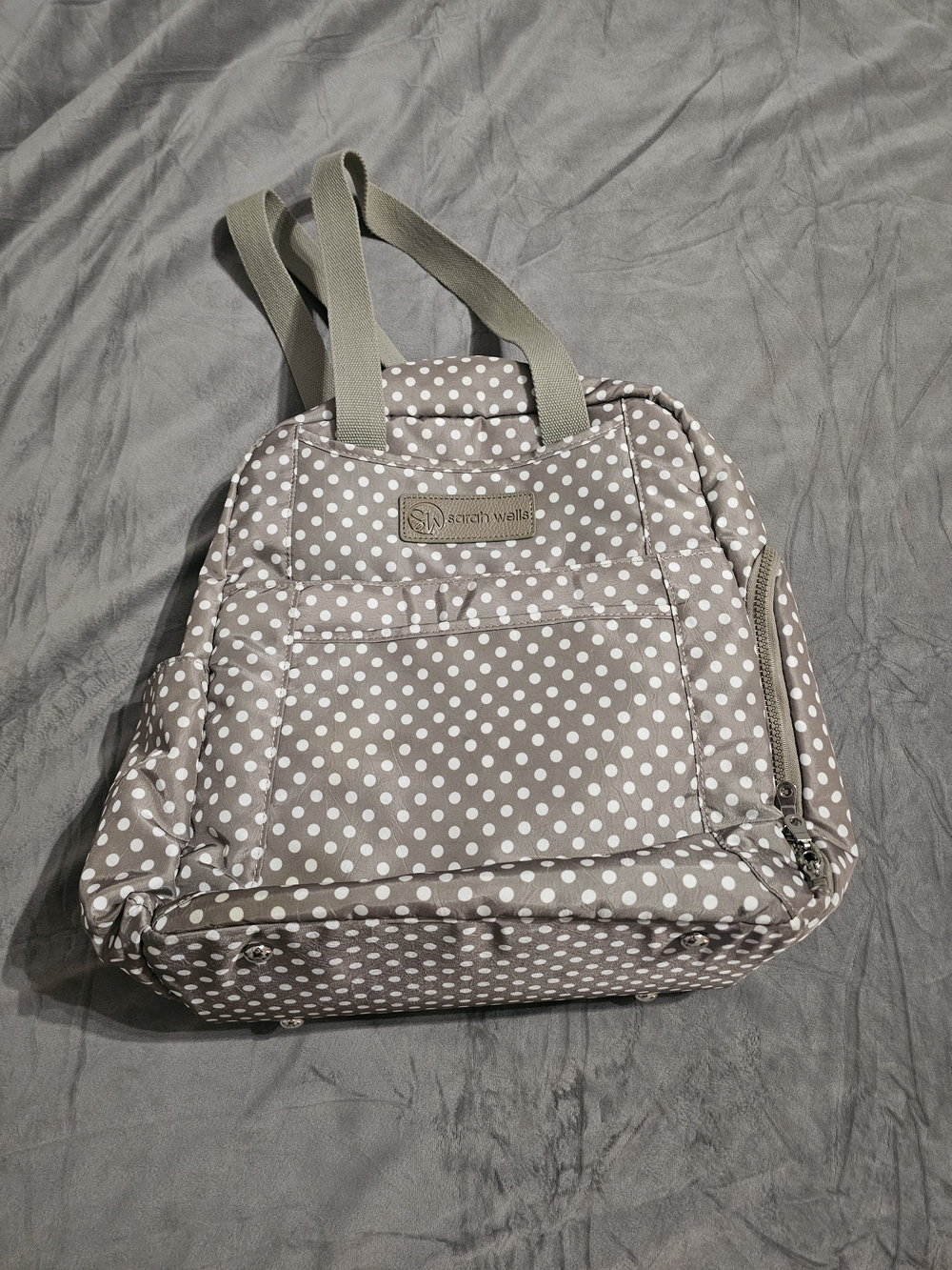Taupe Polka Dot Sarah Wells Bag